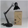 Wonderlamp - Lampe de bureau articulée noire Avati, lampe de bureau rétro-vintage, corps et tête articulée, 1 ampoule E27