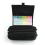 office box Colorline Trousse triple design avec grands compartiments intérieurs avec fermeture éclair individuelle, multicolore,