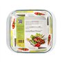 ORYX 5024130 Plat à four en verre Borosilicate carré 1,1 litres. 18 x 18 cm. Idéal pour les décorations, les salades, les desser