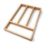 Space Home - Plateau À Ustensiles pour Couverts en Bois - Range-couverts - Organisateur De Tiroir - Boîte De Rangement pour Cuis