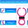 Support Telephone Velo Appartement Home Trainer Tapis de Course Universel Convient aux Smartphones jusqu'a 7,6" Rose