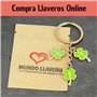 Porte-clés 3 trèfles verts à 4 feuilles porte-bonheur - Porte-clés de Saint Patrick pour amoureux de la fortune, trèfle, plantes