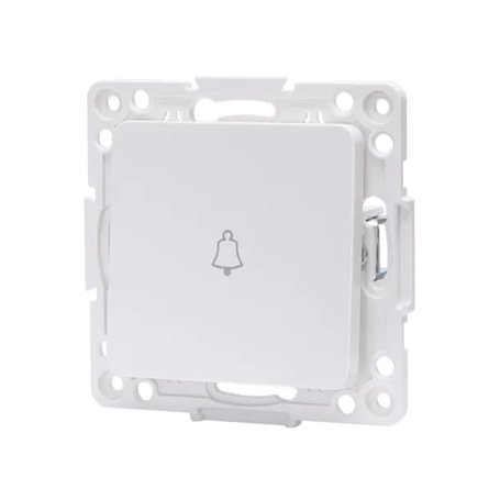 Interrupteur de sonnette blanc compatible avec les modèles européens