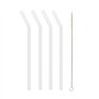 Koala Spain 62610007 Lot de 4 pailles réutilisables en verre avec 1 brosse nettoyante