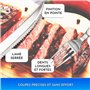 Couverts à steak Acier inox bois 12 pieces avec 6 couteaux à steak et 6 fourchettes à steak