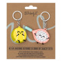Mr. Wonderful - Lot de 2 Porte-Clés Raquette et Balle de Tennis - Porte-Clés Personnalisés - Cadeaux Personnalisés, Multicolore,