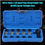 Reminnbor Kit d'outils de réparation de Filetage de Bougie d'allumage 16Pcs 14mm x 1.25 M16 Tap avec étui Portablespark Plug kit