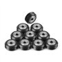 Oumefar 10 pièces V type Rail poulie roue à gorge profonde poulie rouleau métal roue V Type slot 5mm roulement poulie pour systè