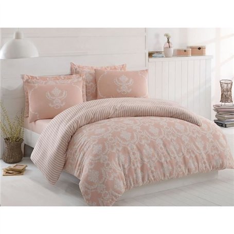 Parure de lit - 1 housse de couette 220 x 240 cm + 2 taies d'oreiller 60 x 60 cm - 65% coton