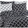 Parure de lit - 1 housse de couette 220 x 240 cm + 2 taies d'oreiller 60 x 60 cm - 100% coton renforcé - Noir