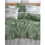 Parure de lit - 1 housse de couette 220 x 240 cm + 2 taies d'oreiller 60 x 60 cm - 100% coton renforcé - Vert