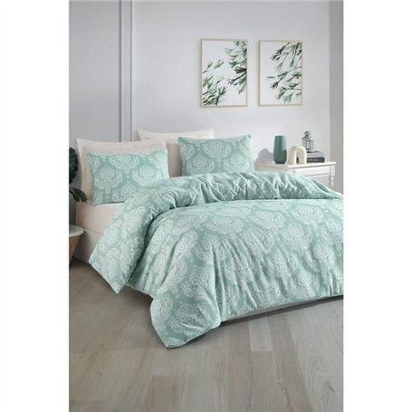 Parure de lit - 1 housse de couette 220 x 240 cm + 2 taies d'oreiller 60 x 60 cm - 65% coton
