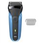 Rasoir électrique BRAUN Series 3 - Bleu et noir - Autonomie 30 minutes - Charge rapide 5 minutes