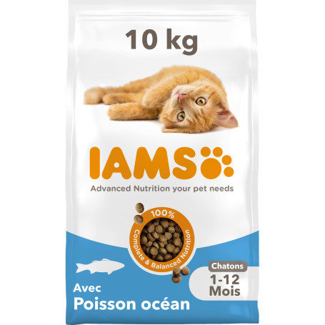 IAMS Advanced Nutrition - Croquettes Premium Chatons - Savoureuses complètes Equilibrées - Favorise Croissance - Au poisson de l