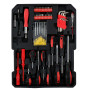 Kinzo - Mallette à Outils 187 pièces boîte à Outils Ensemble d'outils Chariot à Outils Acier au Chrome Vanadium, Noir