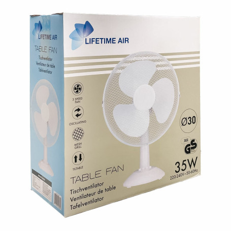 Ventilateur de Bureau Lifetime Blanc 35 W 34 x 23