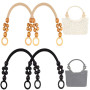 Gloryit Lot de 4 Poignées de Sac Avec Perles Anses pour Sac à Mains Bois Bois Sac De Perles Anses pour Sac à Mains Anse pour Sac