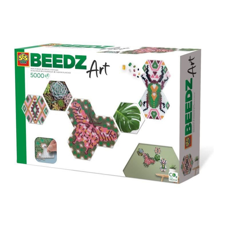 SES Creative Beedz Art - Hex tiles botanique