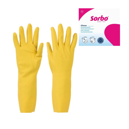 Sorbo Gants de Ménage en Nitrile sans Latex – Gants Hypoallergéniques avec Manches Longues – Disponibles en Tailles S