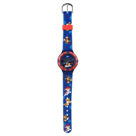 Paw Patrol - Chase Rubble Marshall - Kids Time - Montre Bracelet numérique pour Enfants - Couleur Bleue