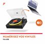 Fenton RP162LED Platine Vinyle LED Bluetooth avec Haut-Parleurs Intégrés - Noir, Lecture 33, 45 et 78 Tours, Émetteur & Récepteu