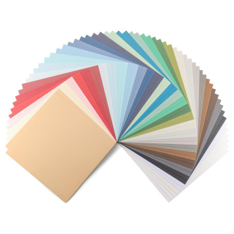Florence Papier Cartonné en Lin Couleurs Assorties 250 g – Papier Scrapbooking 30