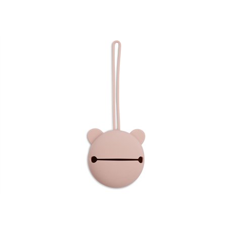 Jollein Boîte à tétine en silicone pour les déplacements - Rose sauvage - Diamètre 7 cm - Rangement de tétine - Vieux rose
