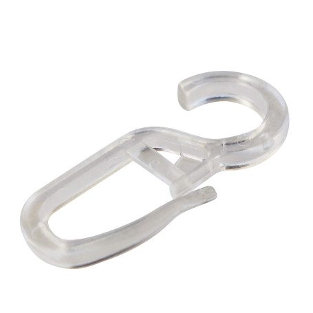 Delfra Lot de 100 crochets à rideaux transparents 10 mm