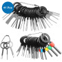 MMOBIEL Lot de 41 outils pour enlever les bornes - Kit d'outils de dénoyautage - Kit d'éjection de bornes pour desserrer les fil