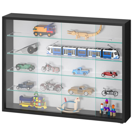 VDD Vitrine Debout vitrine Murale Suspendue - Portes coulissantes - 75 x 55 x 12 cm