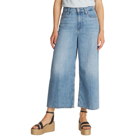Tommy Hilfiger Jean Femme Wide Leg Cropped Sia Taille Haute