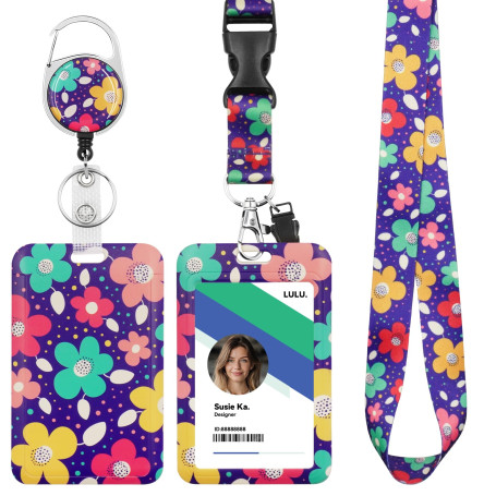 Porte Badge Tour de Cou avec Cordon Rétractable