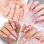 Elalove 5 Pinceaux Nail Art Professionnels en Or Rose - Set pour Gel UV/Acrylique avec Pinceau Liner, Plat et à Détails | Poils