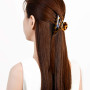 Lot de 3 pinces à cheveux résistantes - Plastique noir et léopard - Barrettes griffes pour femmes 7cmx4cm