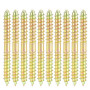 10 pièces vis à double extrémité 6 * 60mm vis de cheville vis autotaraudeuse à double extrémité pour connecteur de meubles de tr