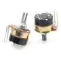 PENGLIN Lot de 5 potentiomètres rotatifs WH138 10 K Ohm avec interrupteur, 5 boutons en alliage noir