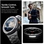 Spigen Bezel Tune Anneau de Lunette Compatible avec Samsung Galaxy Watch 8 Classic 46mm (2025) Bezel Ring - Argent