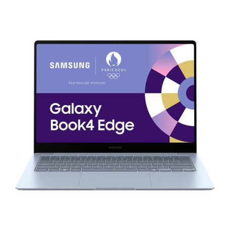 PC portable Samsung Galaxy Book4 Edge 14 Ecran tactile Copilot+ PC Qualcomm Snapdragon X Elite 16 Go RAM 512 Go SSD Gris Glacier