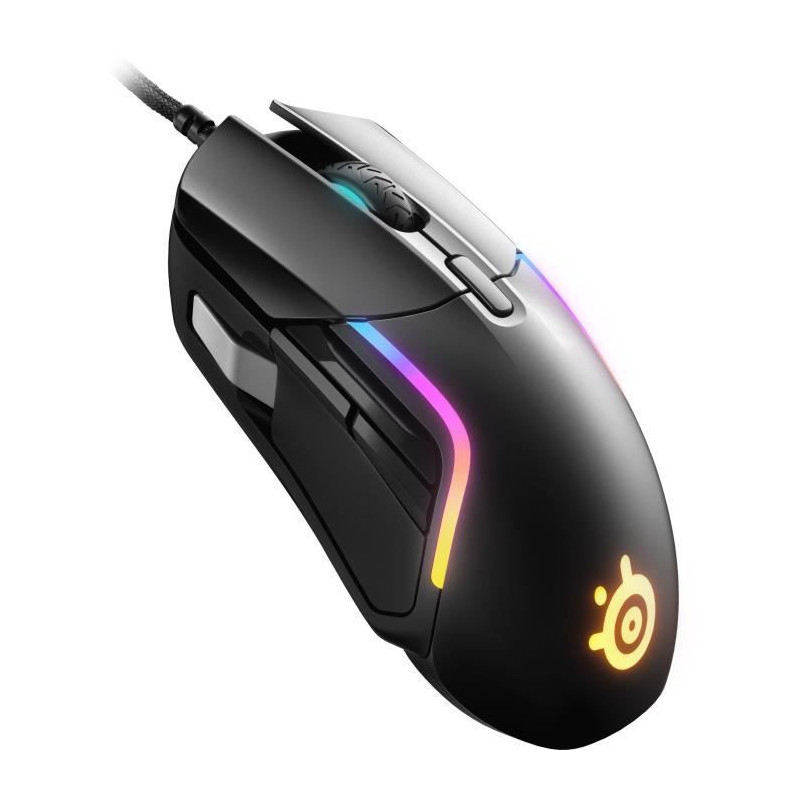 Souris Gaming SteelSeries 62551 Jeux Noir Avec câble Lumières LED