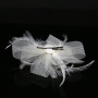 Bibi pour femme - Chapeau vintage - Voile de mariée - Accessoire de cheveux - Plume - Voile de banquet - Accessoire de cheveux é