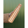 Zap Impex Travellers Bouteille d'eau 100% cuivre pur avec verre pour les avantages ayurvédiques – Carafe d'eau design, sans join