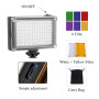 Panneau Lumineux À LED, Éclairage De Caméra À 96 LED avec Filtre 5400K/3200K Et Film 6 Couleurs, Éclairage De Remplissage De Cam
