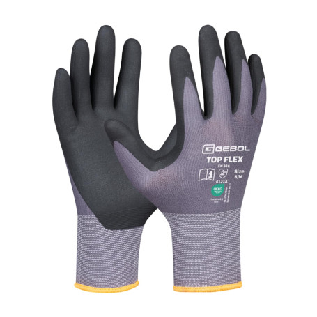 Gebol Top Flex | Taille 3XL (taille 12) | Gants de travail légers et sans couture en nylon et élasthanne | Gants de montage avec