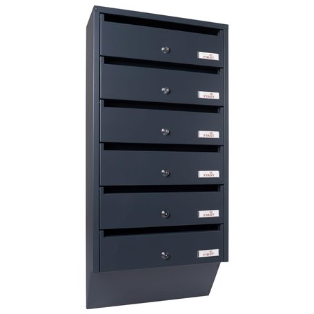 Profirst Maildrop 6 Système de boîte aux lettres en acier anthracite