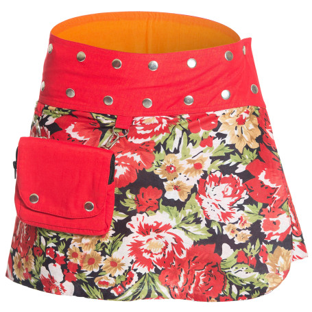 ufash Mini Jupe Portefeuille été pour Femmes