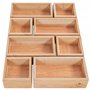 DeinKaufladen.com Lot de 8 boîtes de rangement en bois pour armoire de salle de bain - Boîte de rangement en bois - Boîte de ran