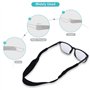 5PCS Cordon Lunettes Attache en néoprène Extensible, Réglable Chaîne Cordons à Lunettes de de Sport Porte-Lunettes Néoprène Anti