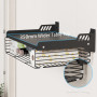 HMAKGG Support Micro Onde Mural, Etagere Micro Onde 2 Niveaux avec Panier Rangement, Support Mural Micro Onde en Acier au Carbon