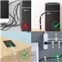 GPtzlei 50 Attaches Câbles Réglables Réutilisables, Clips de Gestion Câble Auto-Adhésifs en Nylon avec Adhésif Fort - Organiseur