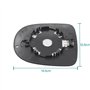 Arotzelox Verre de Rétroviseur Chauffant extérieur pour Clio Twingo Modus 7701069553 Miroir Chauffant 7701069522